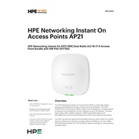 HPE Networking Instant On AP21 (RW) Dual Radio 2x2 Wi-Fi 6 Access Point Bundle with RW PSU