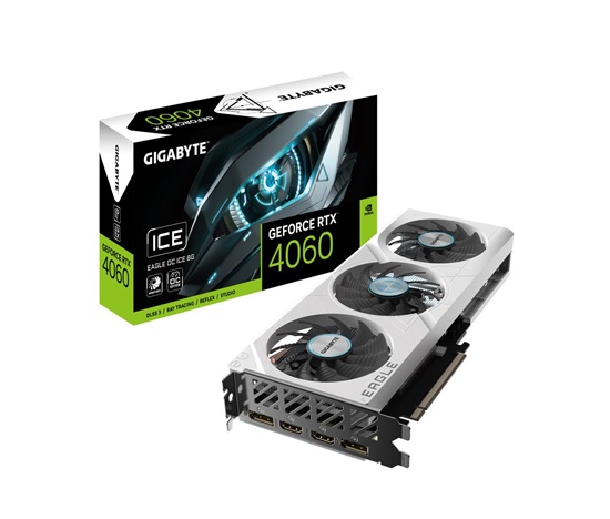 GIGABYTE VGA NVIDIA GeForce RTX 4060 EAGLE ICE OC 8G, 8G GDDR6, 2xDP, 2xHDMI