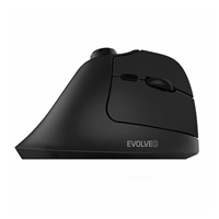 EVOLVEO Vertikální myš TwinVerti, Ergonomická myš, 2.4GHz, Bluetooth, černá