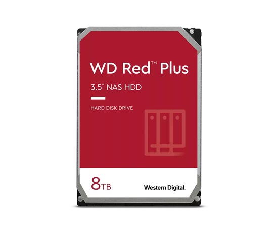 WD RED PLUS NAS WD80EFPX 8TB, SATA III 3.5", 256MB 5640RPM, 215MB/s, CMR