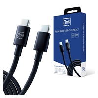 3mk datový kabel - Hyper Cable C to C 100W 1.2m, černá