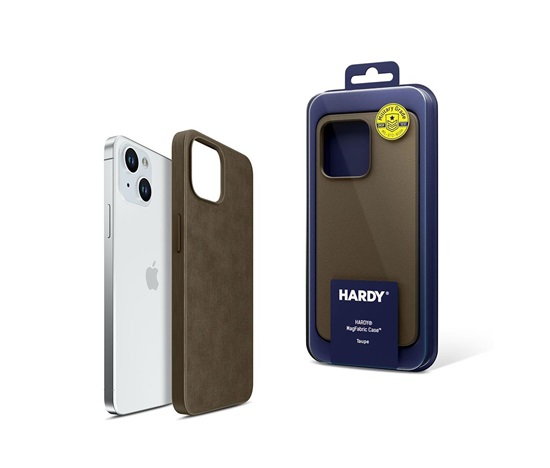3mk HARDY MagFabric Case pro Apple iPhone 15, Taupe