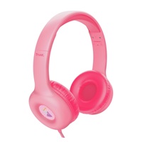 TRUST sluchátka Nouna Kids Headphones, Růžová