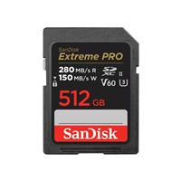 SanDisk SDXC karta 512GB Extreme PRO (R:280/W:150 MB/s, UHS-II, V60)
