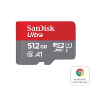 SanDisk MicroSDXC karta 512GB Ultra pro Chromebook (R:160/W:260 MB/s, UHS I, C10, A1)