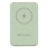 VERBATIM Powerbanka Charge 'n' Go, Magnetická, 10000 mAh, USB-C, Zelená