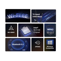 MERCUSYS MA86XE WiFi6E PCIe adapter (AXE5400,2,4GHz/5GHz/6GHz,Bluetooth5.3)