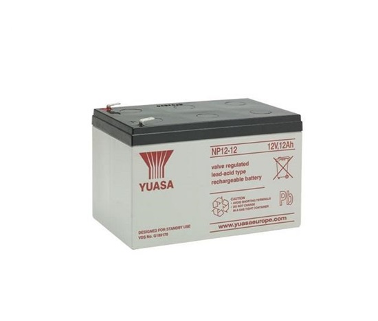 Baterie - YUASA NP12-12 (12V/12Ah - Faston F2 250), životnost 5let