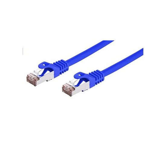 C-TECH kabel patchcord Cat6, FTP, modrý, 1m