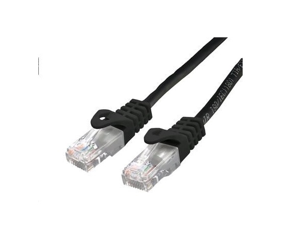 C-TECH kabel patchcord Cat6, UTP, černý, 1m