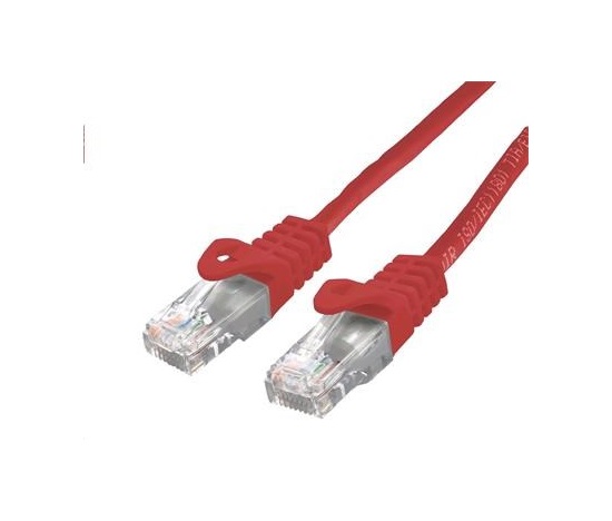 C-TECH kabel patchcord Cat6, UTP, červený, 0,25m
