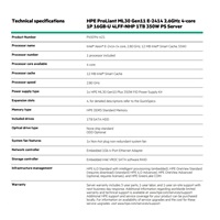 HPE PL ML30g11 E-2414 (2.6G/4C4T) 16G 1TB SATA 4LFF NHP VROC 350Wn