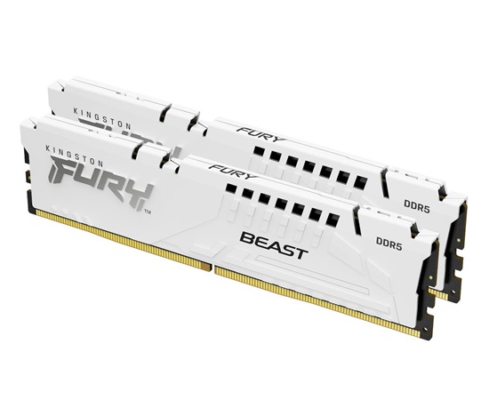 KINGSTON DIMM DDR5 32GB (Kit of 2) 6000MT/s CL30 ECC FURY Beast XMP Bílá
