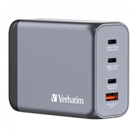 VERBATIM GaN Nabíječka do sítě GNC-200, 200W, 3x USB-C, 1x USB
