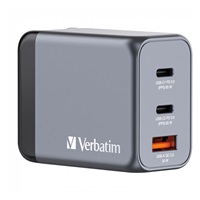 VERBATIM GaN Nabíječka do sítě GNC-65, 65W, 2x USB-C, 1x USB