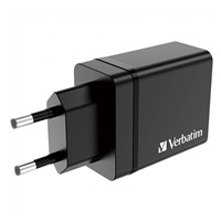 VERBATIM Univerzální adaptér nabíječka CHR-30EU2, 30W, 1x USB-C, 3x USB černá
