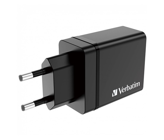 VERBATIM Univerzální adaptér CHR-30EU2, 30W, 1x USB-C, 3x USB černá