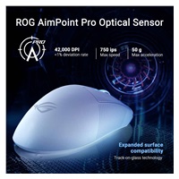 ASUS myš ROG Keris II Ace, bezdrátová herní myš, černá