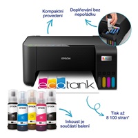 EPSON tiskárna ink EcoTank L3270, 5760x1440dpi, A4, 33ppm, USB, Wi-Fi, sken,Záruka 5 let  po registraci zdarma