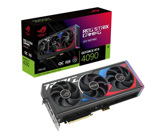 ASUS VGA NVIDIA GeForce RTX 4090 ROG STRIX OC BTF 24G, 24G GDDR6X, 3xDP, 2xHDMI