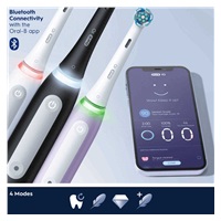 Oral-B Oral Health Center + iO Series 4 White set elektrického zubního kartáčku a ústní sprchy, bílá