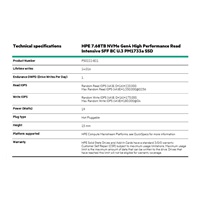 HPE 7.68TB NVMe Gen4 High Performance Read Intensive SFF BC U.3 PM1733a SSD P50222-B21 RENEW