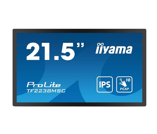 Iiyama ProLite open-frame LCDs, 54.6cm (21.5''), Projected Capacitive, 10 TP, Full HD, USB, kit (USB), black