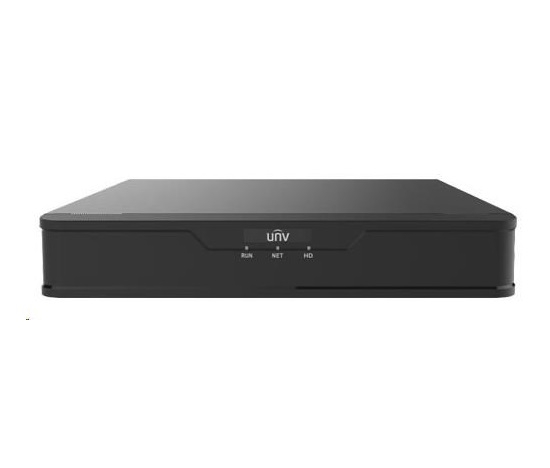 Uniview Hybridní NVR, 6 kanálů (max. 4 analog nebo až 6 IP), až 8MPx, (bez HDD)
