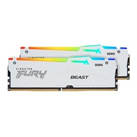 KINGSTON DIMM DDR5 32GB (Kit of 2) 6400MT/s CL32 Non-ECC FURY Beast RGB EXPO, Bílá