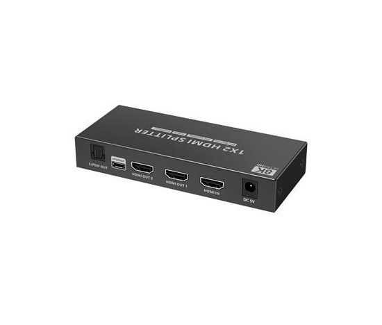 PremiumCord HDMI 2.1 splitter 1-2 porty, 8K@60hz, 4K@120Hz, 1080p, HDR+