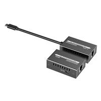 PremiumCord USB-C na HDMI extender přes patch kabel Cat5e/6/6a 4K@60Hz na 60m