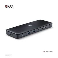 Club3D Dokovací stanice USB-C 12v1, 1xDP, 1xHDMI, 2xUSB-C, 4xUSB, 1xRJ45, černá