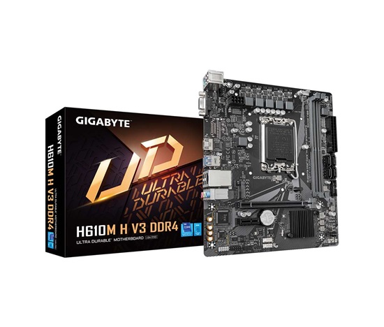 GIGABYTE MB Sc LGA1700 H610M H V3 DDR4, Intel H610, 2xDDR4, 1xHDMI, 1xVGA, mATX