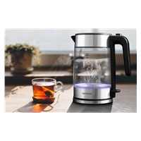 Orava VK-4018 rychlovarná konvice, 2200 W, LED osvětlení, 1.7 l, automatické vypnutí, nerez-skleněný design