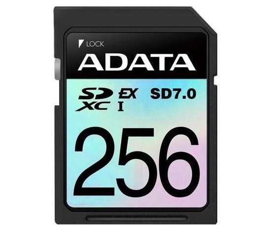 ADATA SDXC karta 256GB Express, PCIe Gen3, UHS-I, C10, V30, (R:800/W:700 MB/s)