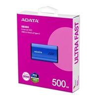 ADATA Externí SSD 500GB SE880, USB-C 3.2 Gen 2x2, R:2000/W:2000MB/s, modrá