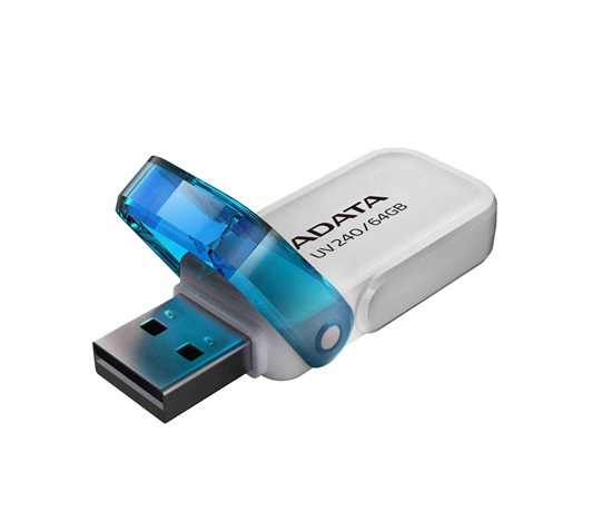 ADATA Flash Disk 64GB UV240, USB 2.0, bílá