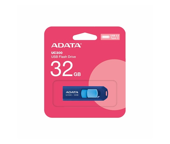 ADATA Flash Disk 32GB UC300, USB-C 3.2, modrá