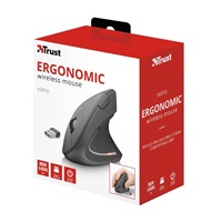 BAZAR - TRUST Myš Verto wireless ergonomic mouse USB, black (černá) - Poškozený obal (Komplet)