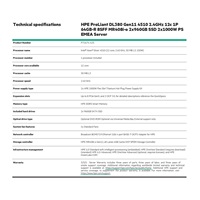 HPE PL DL380g11 4510 (2.4/12C) 2x32G (p64706) 2x960G SSDri (P40498) 8SFF MR408i-o 2x1000W 4x1Gb NBD333 Smart Choice