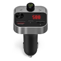 CONNECT IT InCarz Bezdrátový FM transmitter, 2x USB-A + 1x USB-C, Stříbrno-černá