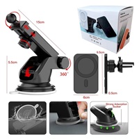 1stCOOL bezdrátová QI nabíječka 15W, magnetická, do auta, MagSafe kompatibilní, bílá