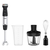 Tefal HB673830 Quickchef+ 3v1 Black tyčový mixér, 1000 W, 20 rychlostí, tichý režim, kovový plášť