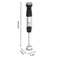 Tefal HB673830 Quickchef+ 3v1 Black tyčový mixér, 1000 W, 20 rychlostí, tichý režim, kovový plášť