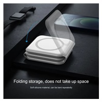 1stCOOL bezdrátová přenosná QI nabíječka 3v1, MagSafe, USB-C, bílá