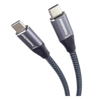 PREMIUMCORD USB-C kabel (USB 3.2 Gen2x2, 5A, 100W, 20Gbit/s) 3m, Šedá