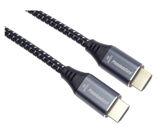 PREMIUMCORD Kabel Ultra HDMI 2.1 High Speed + Ethernet kabel 8K@60Hz, zlacené konektory, 5m