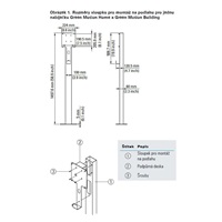 Eaton Stojan pro montáž nabíjecí stanice na podlahu, pro 1 nabíjecí stanici GMB nebo GMH