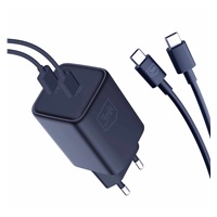 3mk síťová nabíječka Hyper Charger PD 45W+USB Cable C to C Black