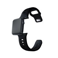 3mk Silicone Watch Strap pro Apple 42/44/45/49 mm Black